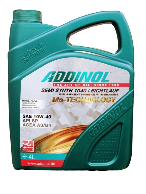 ADDINOL SEMI SYNTH 10W-40 LEICHTLAUF ( Mo-TECHNOLOGY) 4 LITER